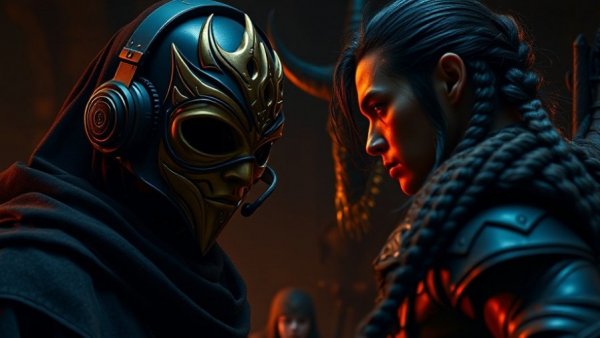 Indonesian Game Rating System leaks: fantasy game scene with mask and creature.