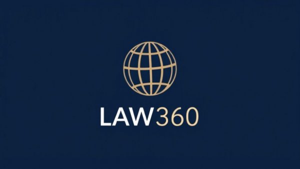 LAW360 logo on dark blue background for HR compliance
