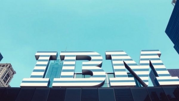 IBM logo on a building representing the IBM DEI settlement backdrop.