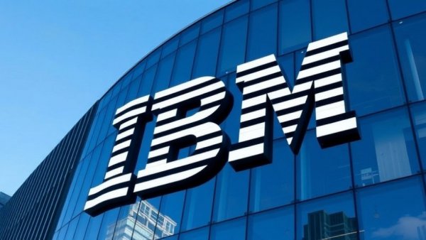 IBM logo on building facade representing diversity equity and inclusion.