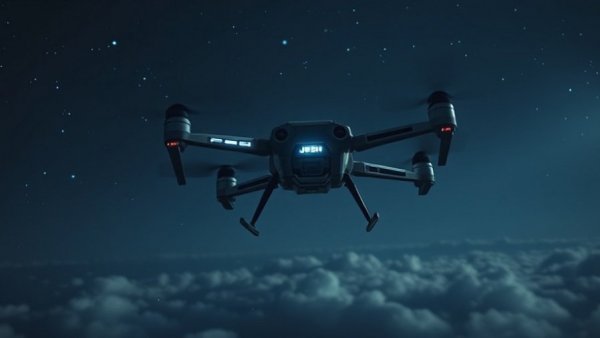 JEDI drone intercepts in starry night sky.