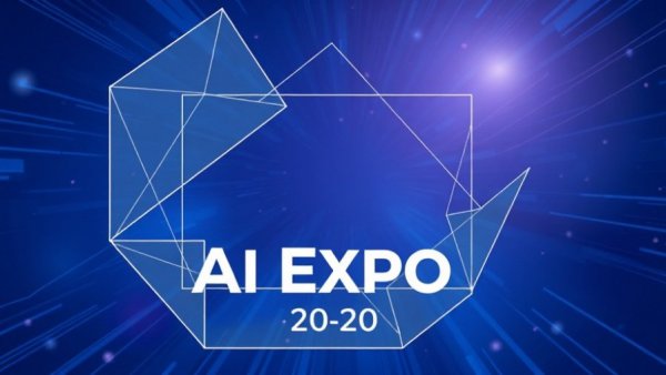 Abstract AI expo promotion for May event in Washington D.C.