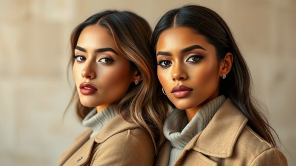 Influence of drama on business: two fashionable people's serene expressions.