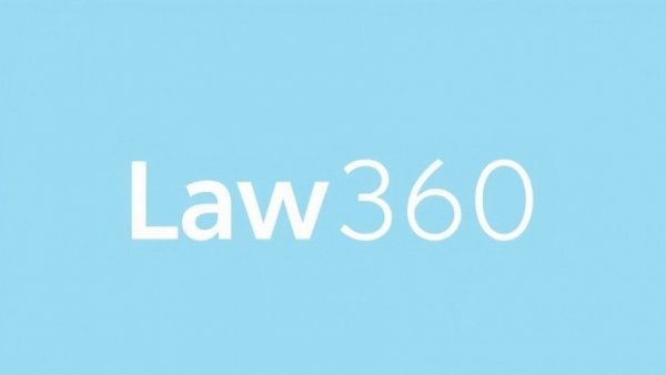 Law360 logo on a dark blue background.