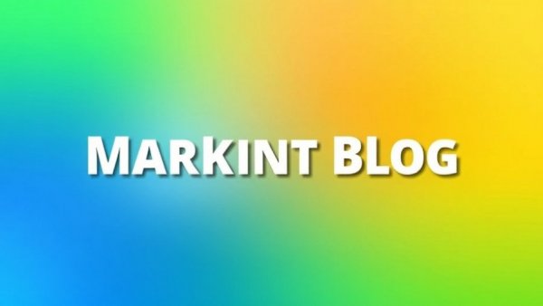 Vibrant gradient background with text on AI tools for marketing blog.