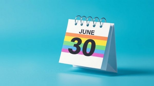 A calendar page with pride flag design symbolizing corporate LGBTQ+ allyship.