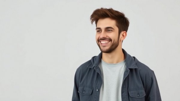 Casually dressed man smiling in portrait, AI in Customer Experience