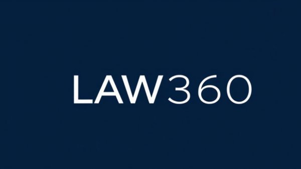 LAW360 logo on a dark blue background