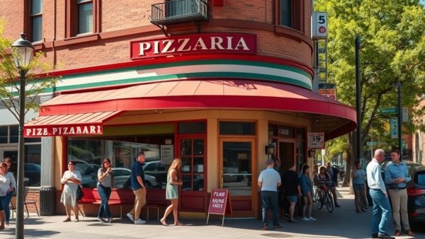 San Antonio restaurant with people waiting outside on a sunny day