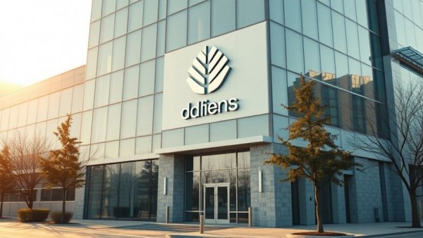 Modern building with a prominent corporate logo, open RAN investment trends.
