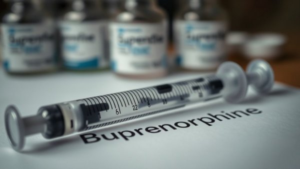 Syringes on Buprenorphine text, relevant to Suboxone and Security Clearance.
