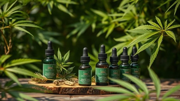 Hemp products and CBD oil on table related to security clearances.