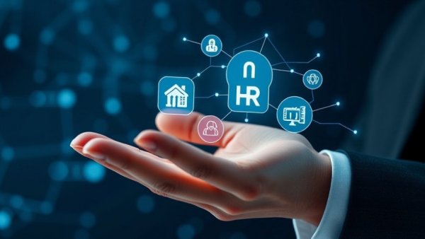 AI in HR: Futuristic digital visualization in hand, showcasing technology in Human Resources.