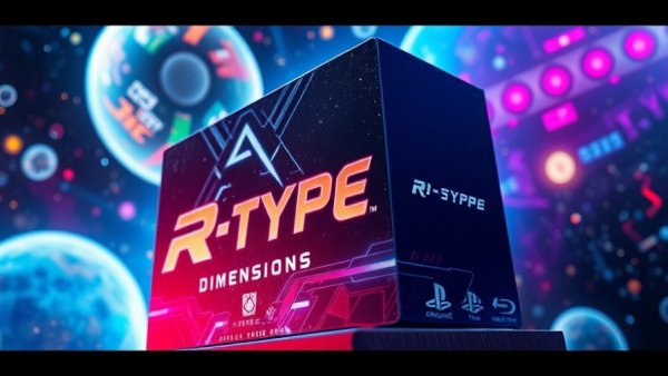 R-Type Dimensions game box with cosmic space backdrop.