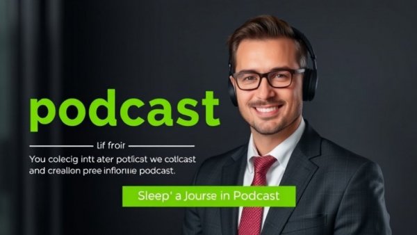 Podcast cover with business professional discussing military barracks conditions.