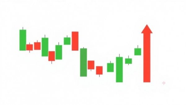 Stock market candlestick chart showcasing ERG industry trends.