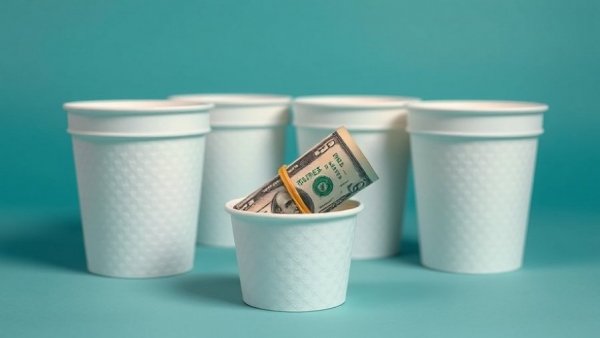 Cable revenues 2026 forecast concept with hidden dollar bills under a cup.