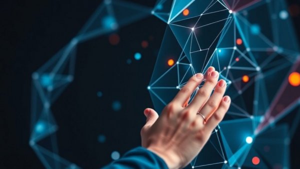 Abstract depiction of responsible AI implementation using geometric shapes.