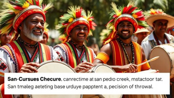 Drum Circle at San Pedro Creek event with smiling drummers.