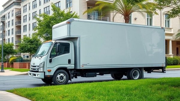 White moving truck parked in urban street, North American Van Lines Review 2026