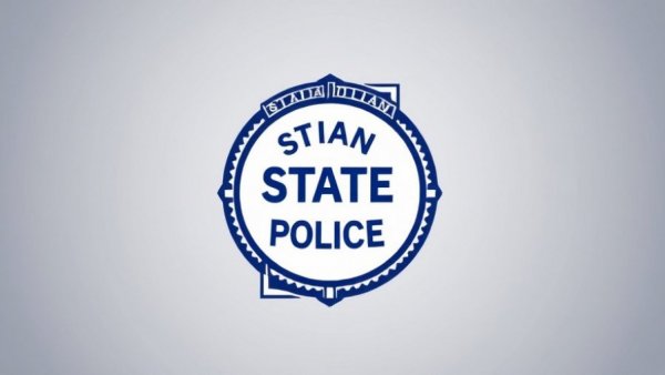 Indiana State Police badge logo close-up