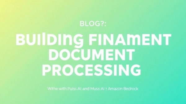 Minimalist blog cover on financial document processing AI