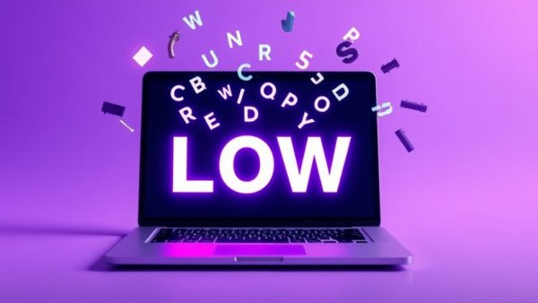 Letters emerging from laptop, representing AI content authoring tools.
