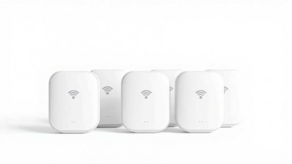 Wi-Fi 7 mesh bundle devices in a sleek white design.