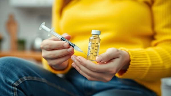 Person preparing fertility injection in bright kitchen, fertility benefits in hiring context.
