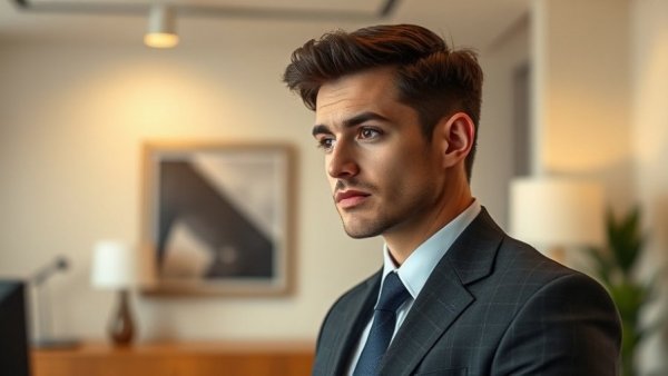 Thoughtful professional in office setting discussing AI independence in Europe