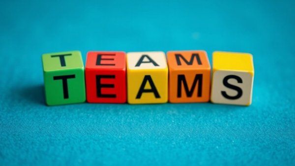 Colorful symbolic blocks on blue background symbolizing team dynamics, eliminating HR departments in startups.