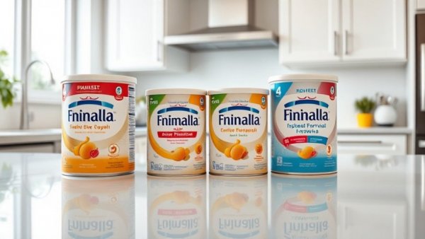 Various infant formula containers on a kitchen countertop to evaluate safety.