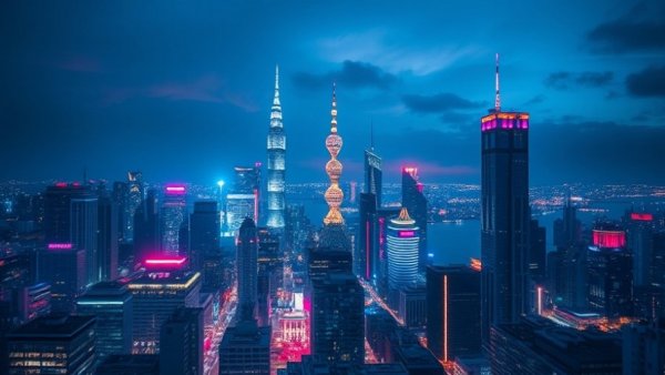 Uniti Group Fiber Internet Execution Risks in a city skyline with fiber optics.