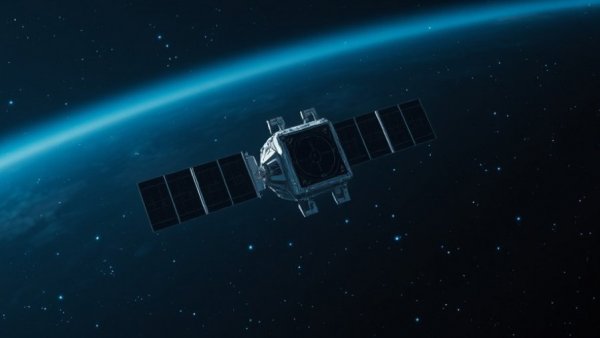 Satellite in space conveying military jobs related to satellite operations.