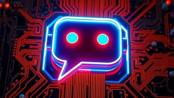 Futuristic AI chatbot icon highlighting security clearance risks.