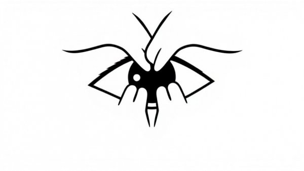 Abstract minimalist illustration of intertwined hands forming an eye.