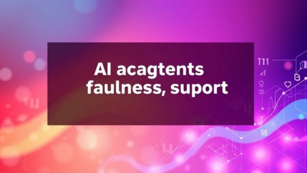 AI agents for business support blog banner with gradient background.