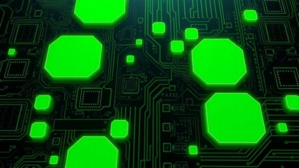 NVIDIA Polar rollout framework concept with digital patterns and green highlights.