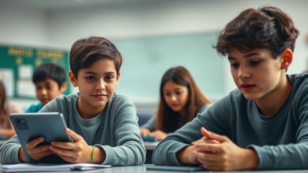 Students learning AI literacy in a classroom setting.