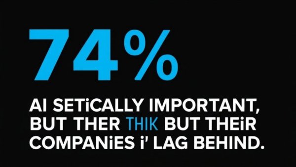 AI startup funding text: 74% call AI important, companies lag