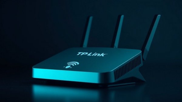 Close-up of TP-Link device with Wi-Fi icon, highlighting its sleek design, ideal for Wi-Fi 8 Upgrade.