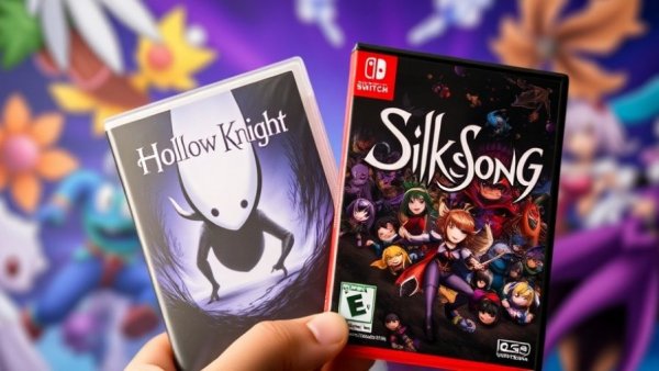 Hollow Knight Silksong physical editions displayed.