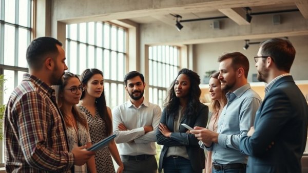 Diverse team in an office discussion reflecting Employee Resource Groups impact.