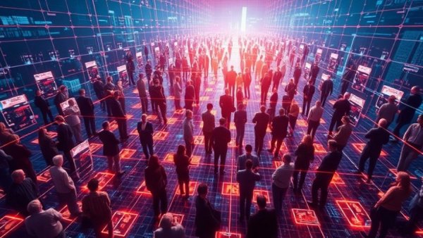 Digital network with diverse people illustrating best ISPs for work.