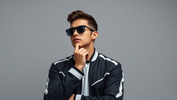 Stylish person in sunglasses celebrating BRG Hollywood YouTube milestone.