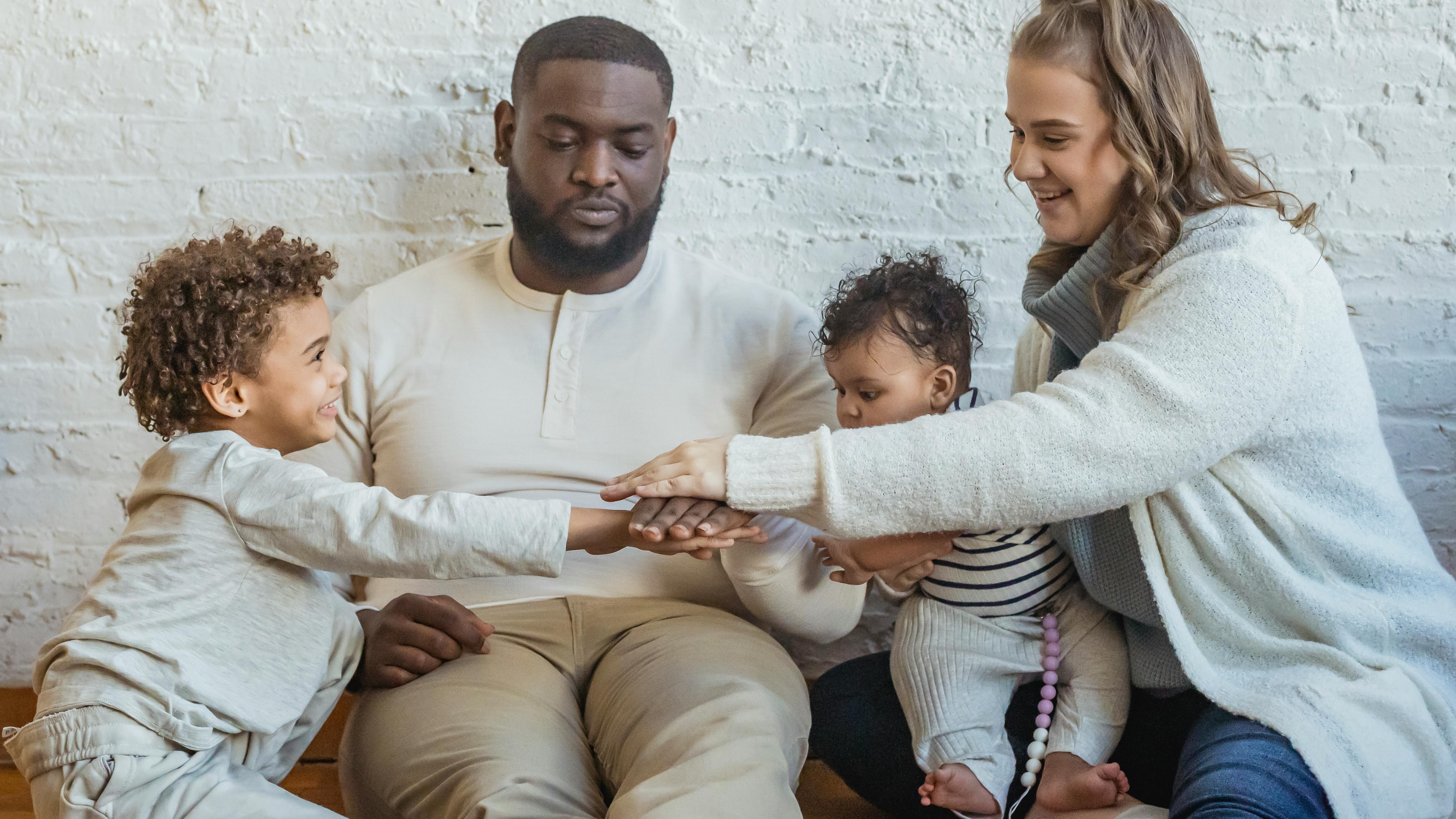 Mother with newborn discussing parental leave boundaries.
