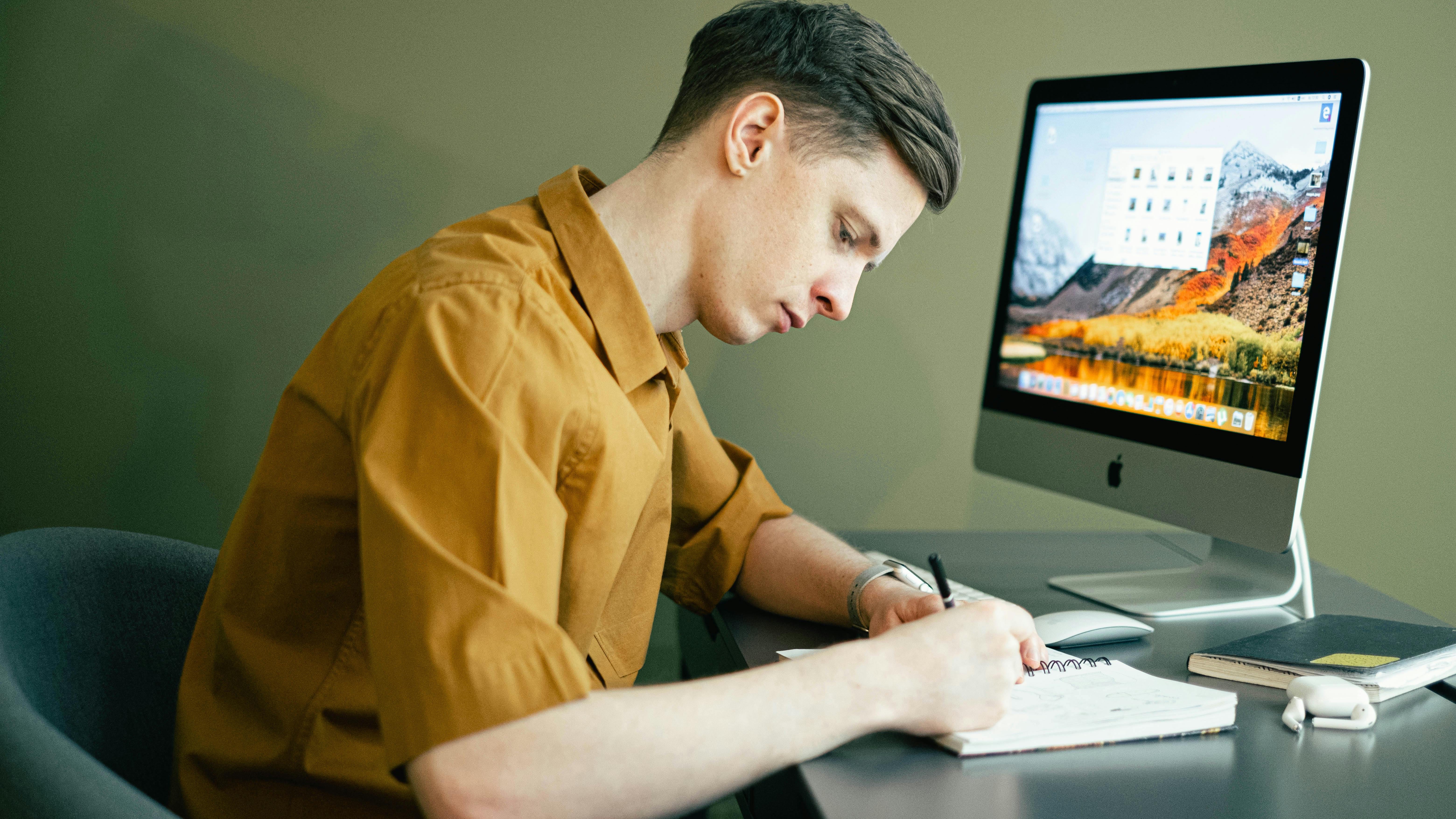 Woman focused on work in a cafe, silent hours workplace productivity.