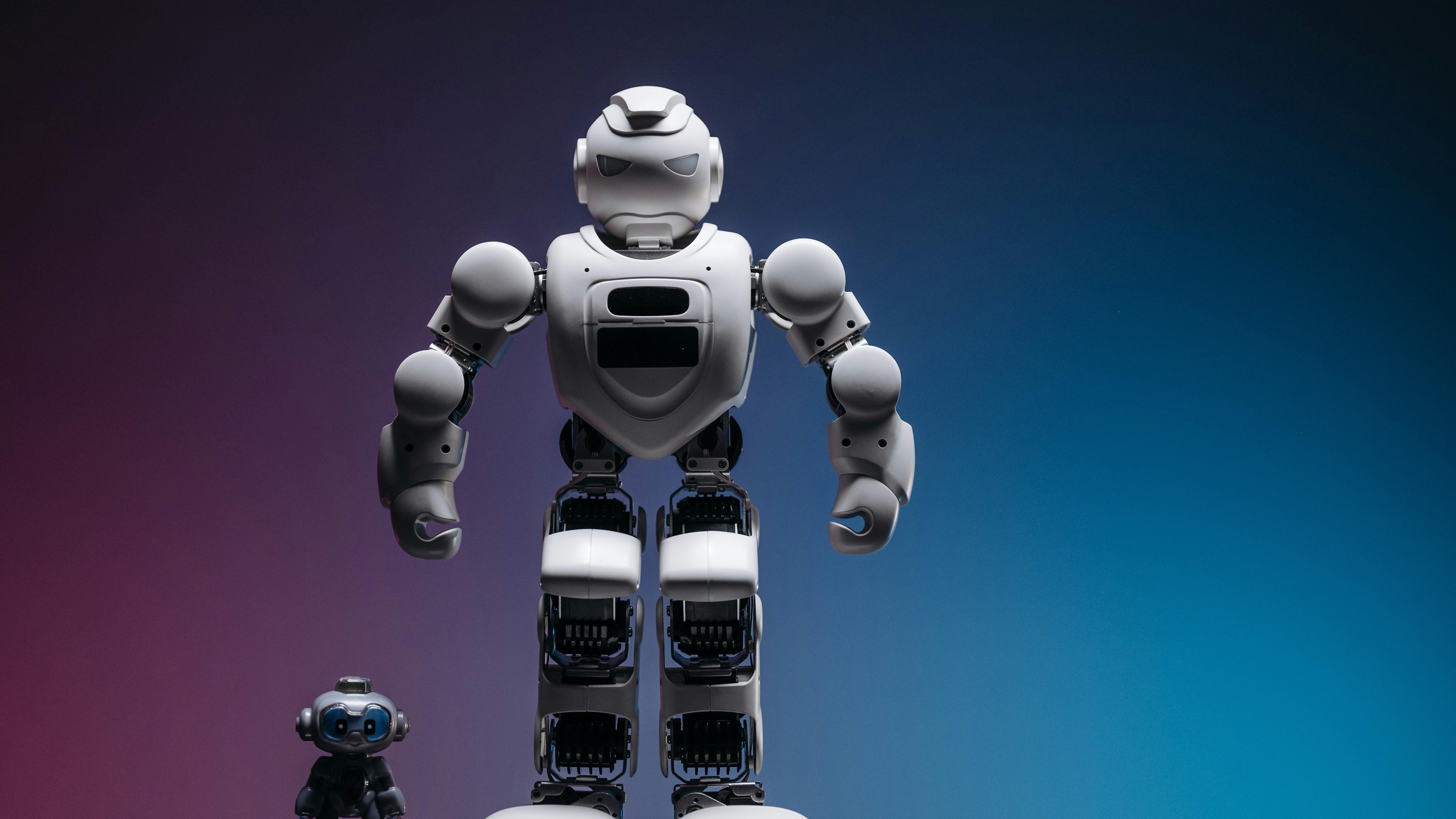 Young woman using digital devices, surrounded by tech icons, in cozy room.