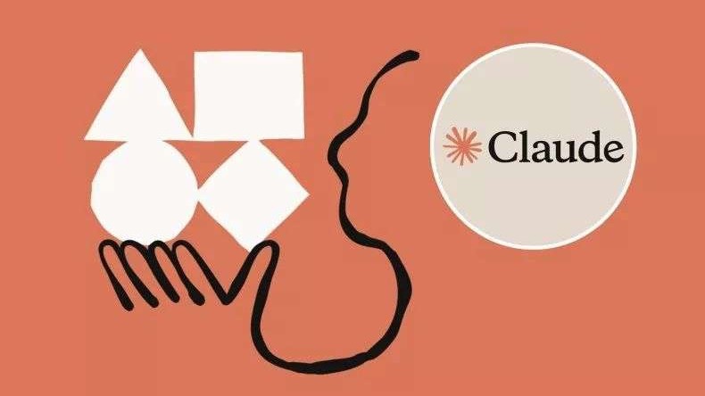 Minimalistic hands managing shapes on pink background, Claude Partner Network theme