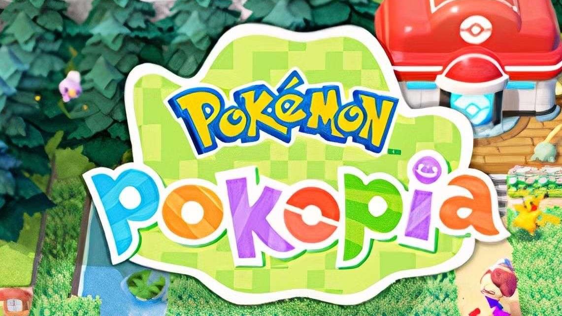 Cartoon character next to Pokémon statue in a vibrant space.